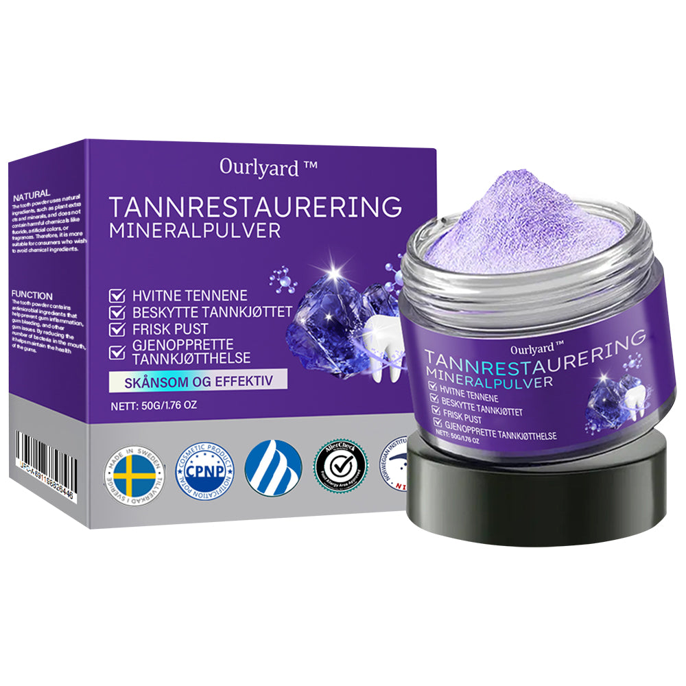 â
đšđ»ââïžOfficiell butik | Ourlyardâą Tooth Health Mineral Powderđšđ»ââïžHar erhĂ„llit certifiering frĂ„n LĂ€kemedelsverket (Behandlar parodontit och munsĂ„r, förhindrar tandförlust och reparerar tillbakadraget tandkött)