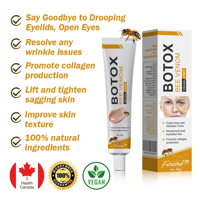 (🤓Made and Shipped from Canada✅) 👩⚕️Furzero™ Botox Bee Venom Wrinkle Removal Cream-(LAST DAY 70% OFF)